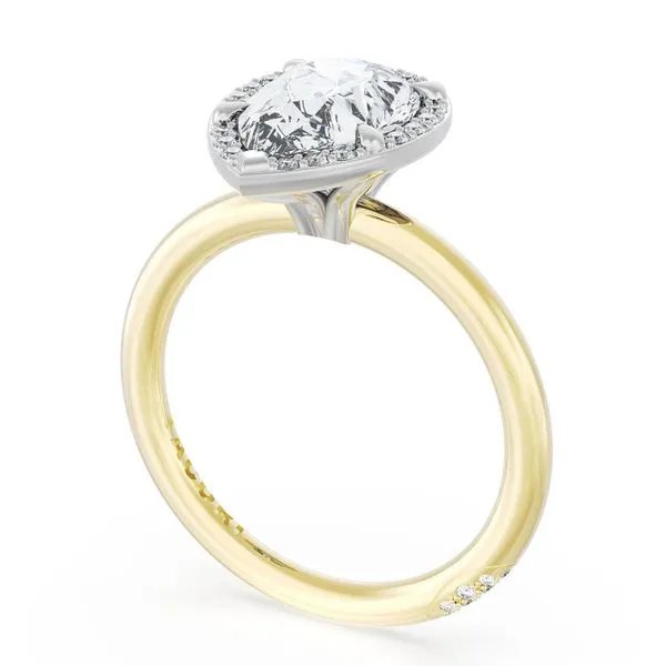 Pear Bloom Two-Tone Engagement Ring Aires Jewelers Morris Plains, NJ