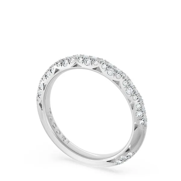 Pavé Diamond Wedding Band, 2.4mm Aires Jewelers Morris Plains, NJ