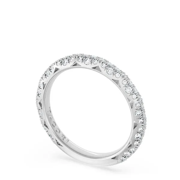Pavé Diamond Wedding Band, 2.4mm Aires Jewelers Morris Plains, NJ