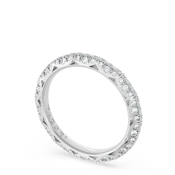 Pavé Diamond Wedding Band, 2.4mm Aires Jewelers Morris Plains, NJ