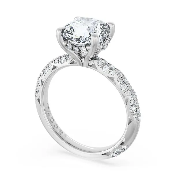 Cushion Bloom Engagement Ring Aires Jewelers Morris Plains, NJ
