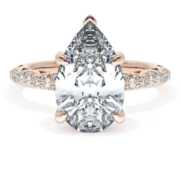 Pear Bloom Engagement Ring Aires Jewelers Morris Plains, NJ