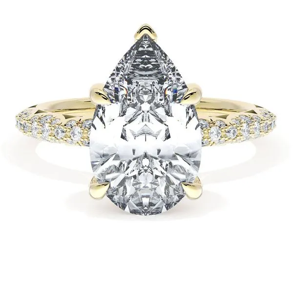 Pear Bloom Engagement Ring Aires Jewelers Morris Plains, NJ