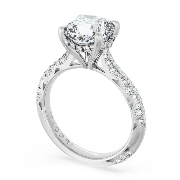 Cushion Bloom Engagement Ring Aires Jewelers Morris Plains, NJ