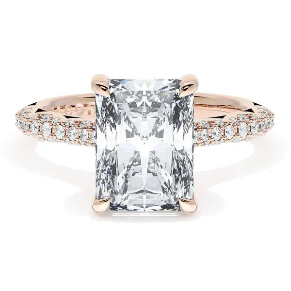 Radiant Bloom Engagement Ring Aires Jewelers Morris Plains, NJ