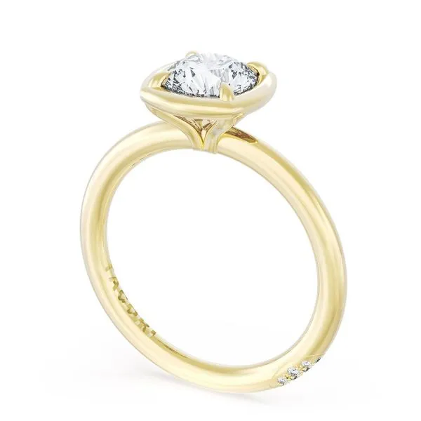 Cushion Solitaire Engagement Ring Aires Jewelers Morris Plains, NJ