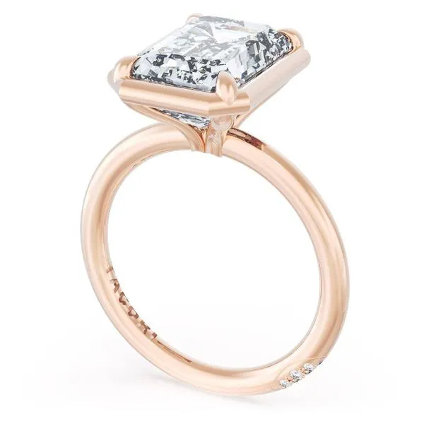 Emerald Solitaire Engagement Ring Aires Jewelers Morris Plains, NJ