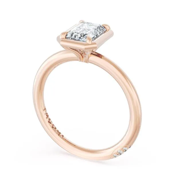 Emerald Solitaire Engagement Ring Aires Jewelers Morris Plains, NJ