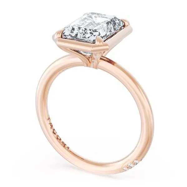 Emerald Solitaire Engagement Ring Aires Jewelers Morris Plains, NJ