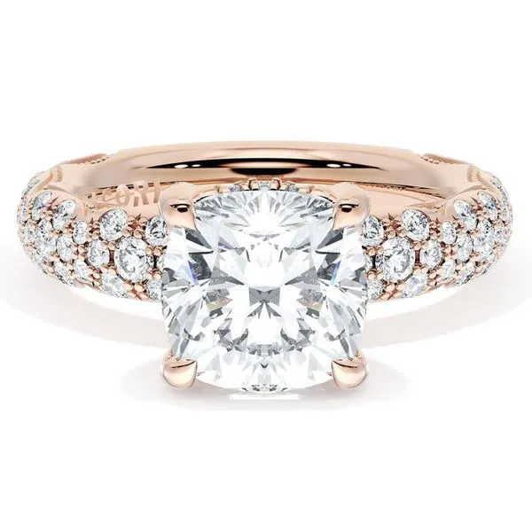 Cushion Bloom Engagement Ring Aires Jewelers Morris Plains, NJ