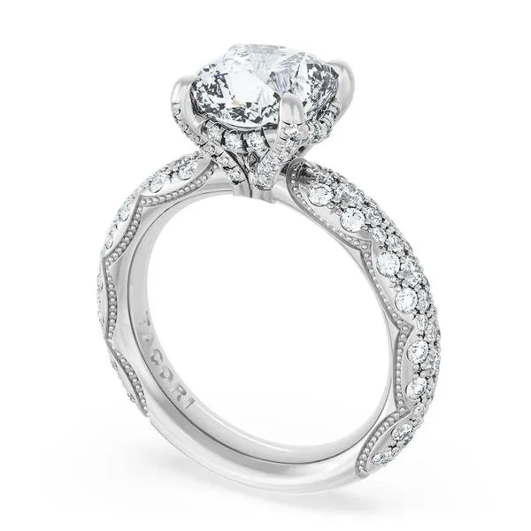 Cushion Bloom Engagement Ring Aires Jewelers Morris Plains, NJ