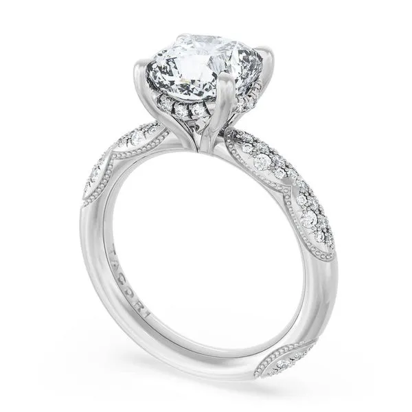 Cushion Bloom Engagement Ring Aires Jewelers Morris Plains, NJ