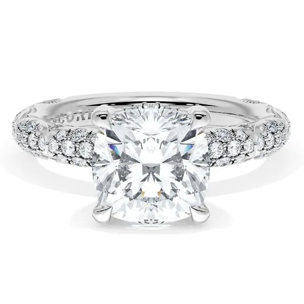 Cushion Bloom Engagement Ring Aires Jewelers Morris Plains, NJ