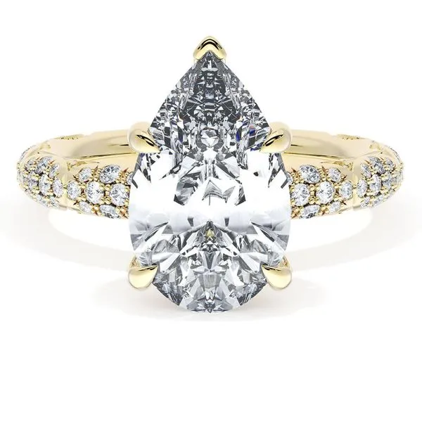 Pear Bloom Engagement Ring Aires Jewelers Morris Plains, NJ
