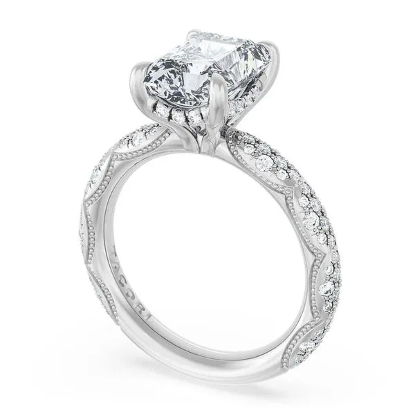 Radiant Bloom Engagement Ring Aires Jewelers Morris Plains, NJ