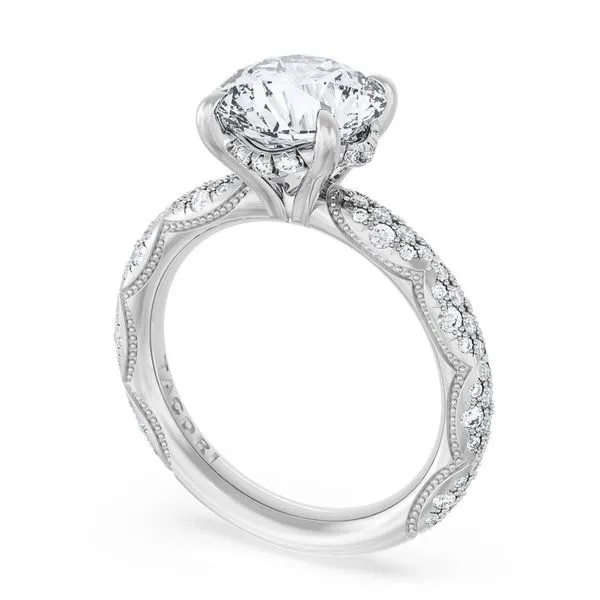 Round Bloom Engagement Ring Aires Jewelers Morris Plains, NJ