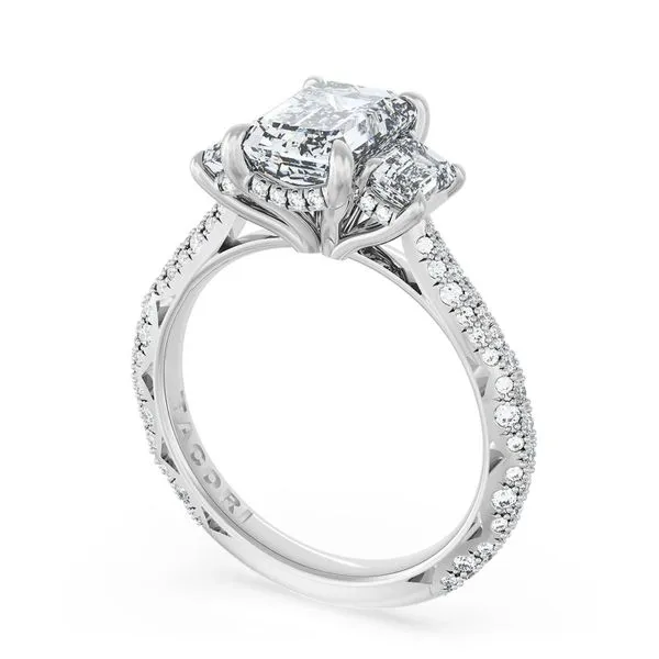 Emerald 3-Stone Engagement Ring Aires Jewelers Morris Plains, NJ