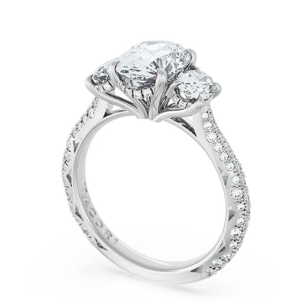 Oval 3-Stone Engagement Ring Aires Jewelers Morris Plains, NJ