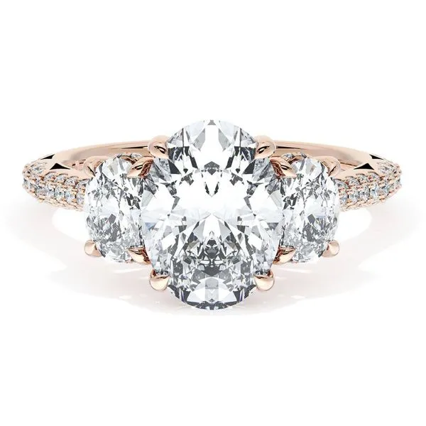 Oval 3-Stone Engagement Ring Aires Jewelers Morris Plains, NJ