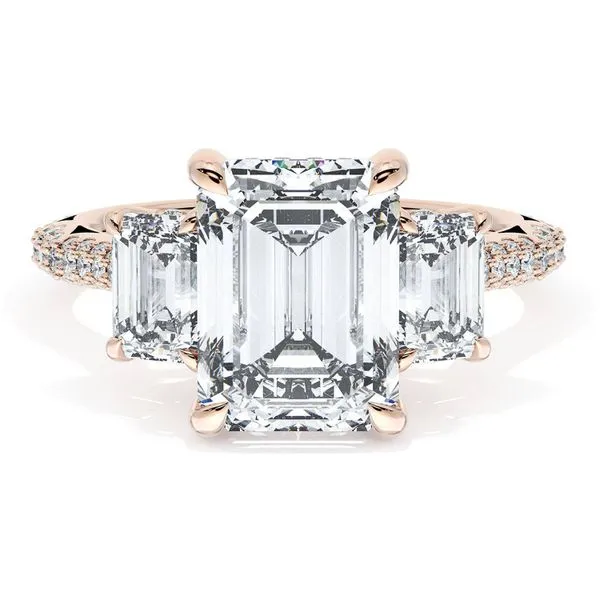 Emerald 3-Stone Engagement Ring Aires Jewelers Morris Plains, NJ