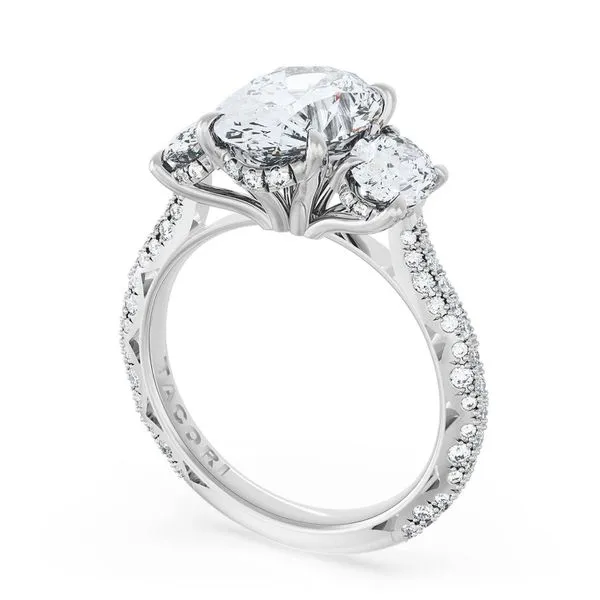 Oval 3-Stone Engagement Ring Aires Jewelers Morris Plains, NJ