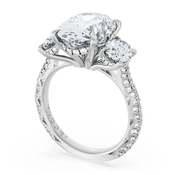 Oval 3-Stone Engagement Ring Aires Jewelers Morris Plains, NJ