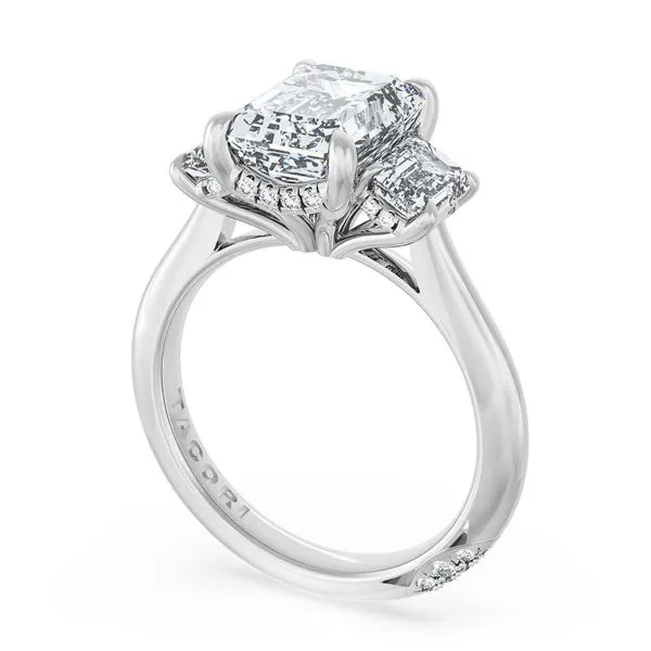 Emerald 3-Stone Engagement Ring Aires Jewelers Morris Plains, NJ