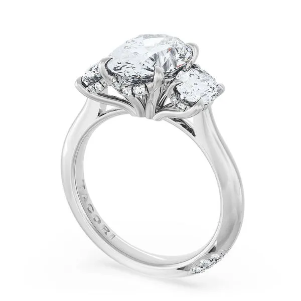 Oval 3-Stone Engagement Ring Aires Jewelers Morris Plains, NJ