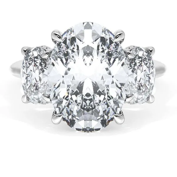 Oval 3-Stone Engagement Ring Aires Jewelers Morris Plains, NJ