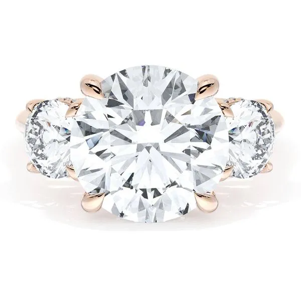 Round 3-Stone Engagement Ring Aires Jewelers Morris Plains, NJ