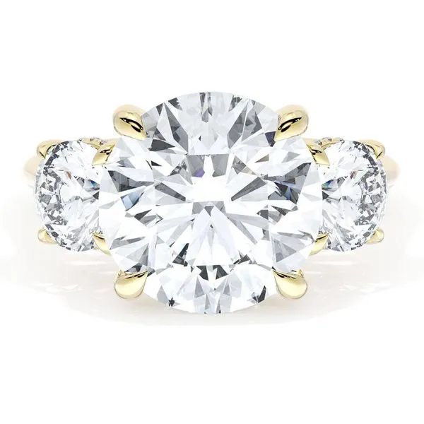 Round 3-Stone Engagement Ring Aires Jewelers Morris Plains, NJ