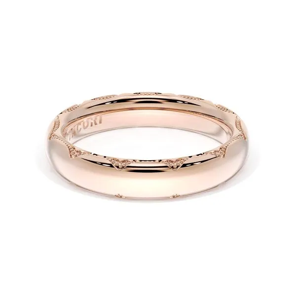 High Polish Wedding Band in 18kt Rose Gold Aires Jewelers Morris Plains, NJ