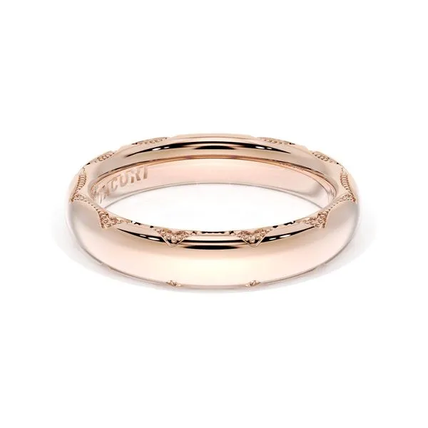 High Polish Wedding Band in 18kt Rose Gold Aires Jewelers Morris Plains, NJ