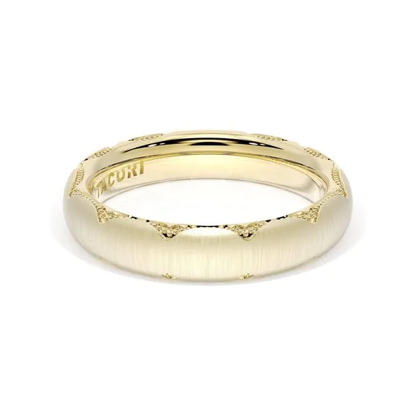 Satin Finish Wedding Band in 18kt Yellow Gold Aires Jewelers Morris Plains, NJ