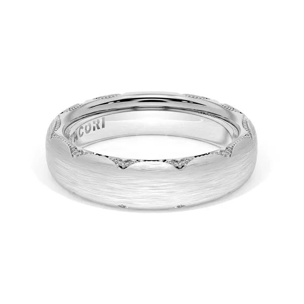 Brushed Finish Wedding Band in Platinum Aires Jewelers Morris Plains, NJ