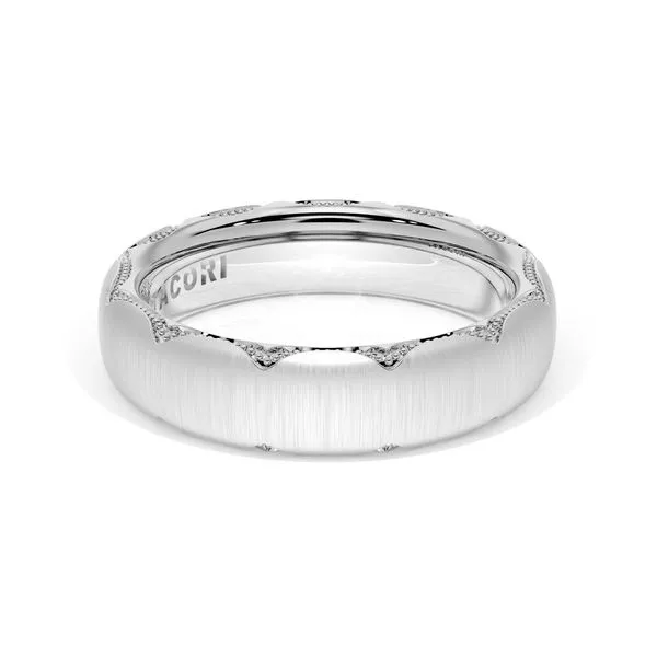 Satin Finish Wedding Band in Platinum Aires Jewelers Morris Plains, NJ