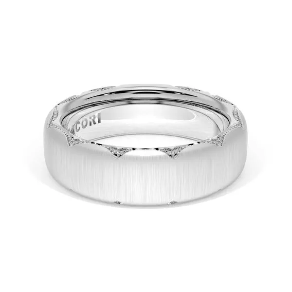Satin Finish Wedding Band in Platinum Aires Jewelers Morris Plains, NJ