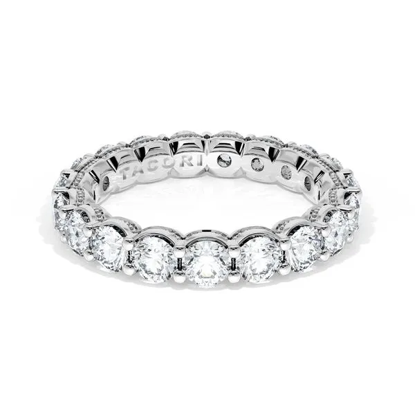 Round Cut Diamond Eternity Band in Platinum Aires Jewelers Morris Plains, NJ
