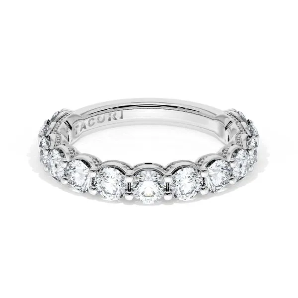 Round Cut Diamond Eternity Band in Platinum Aires Jewelers Morris Plains, NJ