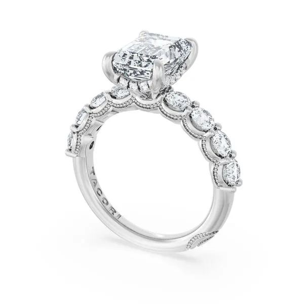 Emerald Solitaire Engagement Ring Aires Jewelers Morris Plains, NJ