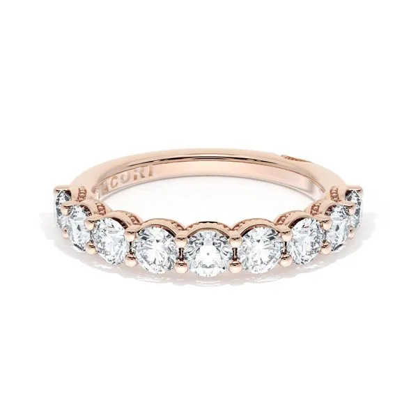 Round Cut Diamond Eternity Band in 18kt Rose Gold Aires Jewelers Morris Plains, NJ