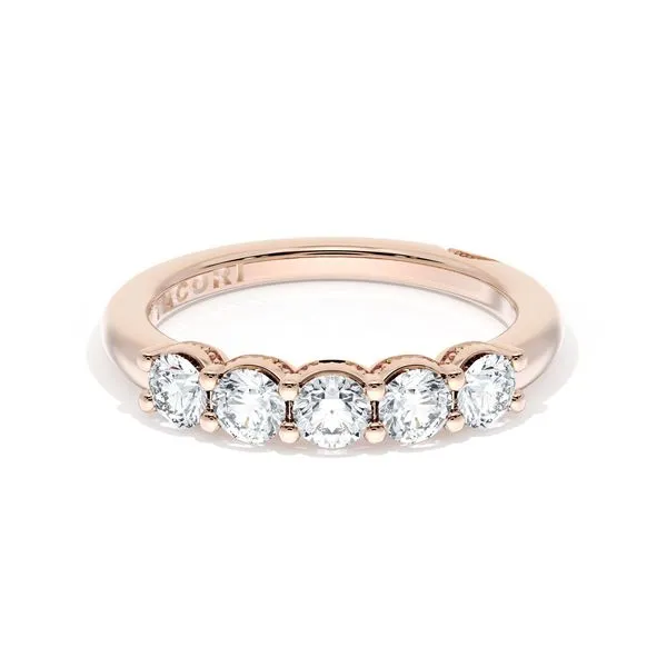 Round Cut Diamond Eternity Band in 18kt Rose Gold Aires Jewelers Morris Plains, NJ