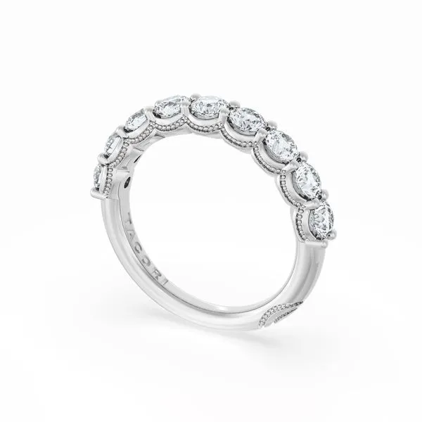 Round Cut Diamond Eternity Band in 18kt White Gold Aires Jewelers Morris Plains, NJ