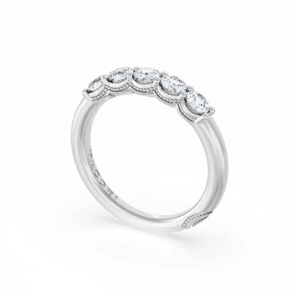 Round Cut Diamond Eternity Band in 18kt White Gold Aires Jewelers Morris Plains, NJ