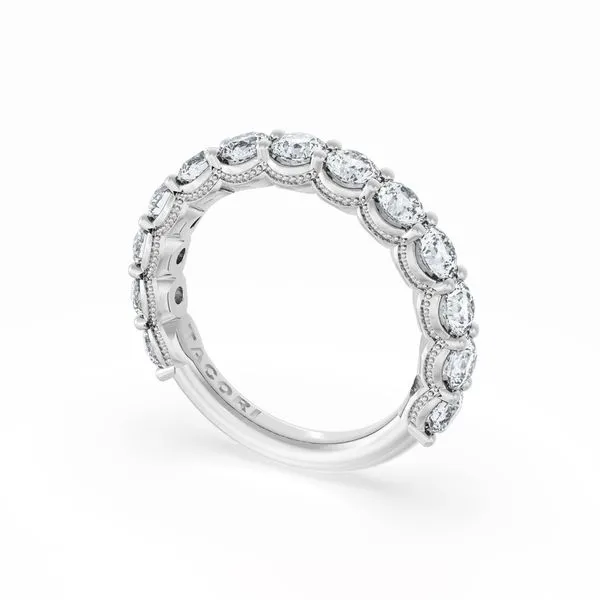 Round Cut Diamond Eternity Band in 18kt White Gold Aires Jewelers Morris Plains, NJ
