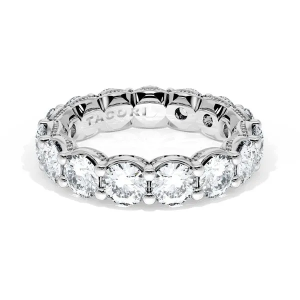 Round Cut Diamond Eternity Band in Platinum Aires Jewelers Morris Plains, NJ