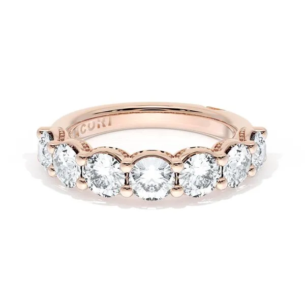 Round Cut Diamond Eternity Band in 18kt Rose Gold Aires Jewelers Morris Plains, NJ