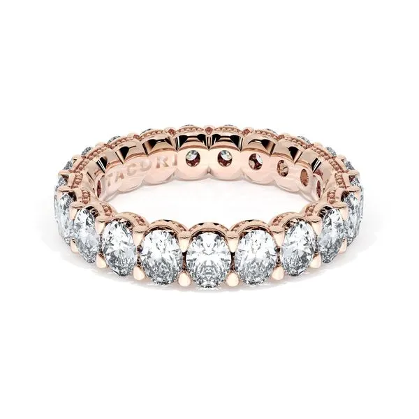 Oval Cut Diamond Eternity Band in 18kt Rose Gold Aires Jewelers Morris Plains, NJ