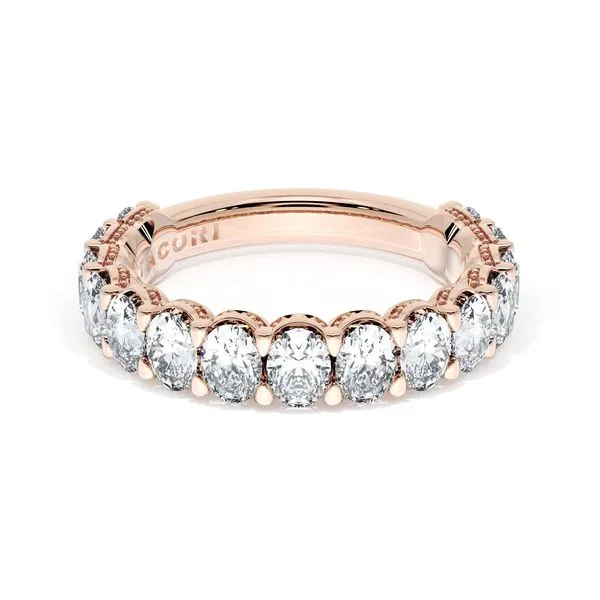 Oval Cut Diamond Eternity Band in 18kt Rose Gold Aires Jewelers Morris Plains, NJ