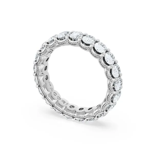 Oval Cut Diamond Eternity Band in 18kt White Gold Aires Jewelers Morris Plains, NJ